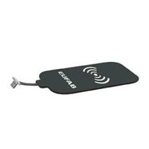 Eufab – Empfänger für Induktionslader Micro USB – kabelloses Laden für QI-fähige Geräte – 1 A – 5 V DC – schwarz/weiß
