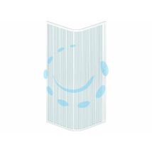 Box Doccia 'luna' Ad Angolo 1 Porta Estensibile In Pvc - Cm.80/90x80/90x185h