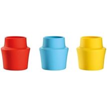 Tescoma Silikonstopfen Set 3 Stück Mehrfarbig 3,5 x 4 cm Wiederverwendbar Ideal für Flaschenverschluss