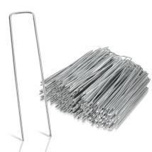 Vingo - 150tlg Heringe Erdanker Bodenanker 150x25mm Ø2.8mm, Stahl Verzinkt, Für Vliese, Zäune, Zelte, Angeschrägte Enden