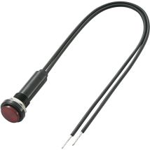 Spia di segnalazione con lampadina rossa 726590 – 200 mm – Policarbonato – Ø 10 mm – SEDECO