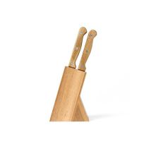 Set De 6 Couteaux A Steak Avec Support - Livoo - Mec133 - 11 Cm - Acier Inoxydable - Epaisseur 1,2 Mm - En Bois D'Acacia - 3 Riv