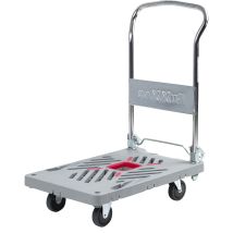 Chariot plate-forme RuXXac Dandy – Longueur 670 mm – Largeur 465 mm – Charge maximale 180 kg – Hauteur 895 mm – Manutention polyvalente