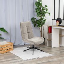 Meubles Cosy Bürostuhl, Mit Grauem Stoff Bezogen, Verstellbar, Drehbar, Stahlbeine Im Vintage-stil