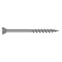 Terrassen-schraube - Senkkopf - Teilgewindet - Spaltkeilspitze - Edelstahl A4 - Torx 4,2x75mm - T20 - Packung Mit 100