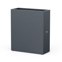 Herstera - Metall Pflanzkübel, Blumenkasten, Hochbeet, Schmal, Anthrazit, 100 X 40 X 115 Cm (l X B X H)