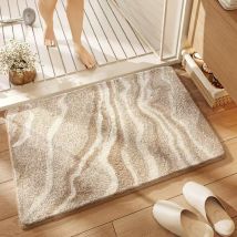 Rutschfeste Badematte, 40 X 60 Cm, Super Saugfähig, Modernes Design, Maschinenwaschbar, Für Bad, Dusche Und Schlafzimmer, Beige