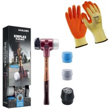 Halder Simplex Mallet D60 60mm + Gloves Stand Up Function + X4 Inserts 3027.260