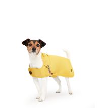 Joules – Antique Gold Dog Coat – Lightweight Rain Protection – Stylish Nautical Design