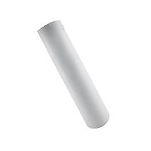 Tubo liso ALU-STAR 125 mm – 500 mm – Aluminio con recubrimiento en esmalte blanco