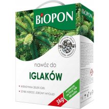 Biopon – Dünger für Nadelbäume – 3 kg – Stickstoff 9,3 % – Phosphor 5 % – Kalium 9,3 % – Magnesium 3 % – Schwefel 39 %
