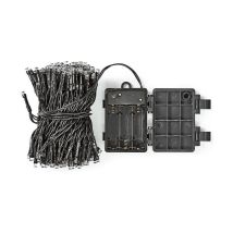 Ghirlanda Multifunzione A Batteria 24 Led Cavo Nero Luce Bianca Calda 2,30 M