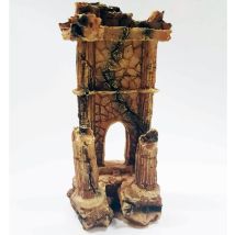 Traesio - Colonna Romana Arco Rocciosa 5.5x4x11cm Ornamento Acquario Decorazioni Pietra - - Trade Shop