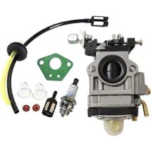 Carburateur Pour Débroussailleuse 52cc 49cc 43cc Kit, Outil De Jardin Carburateur Avec Joint De Tuyau Bougie D'Allumage Et Filtre À Essence
