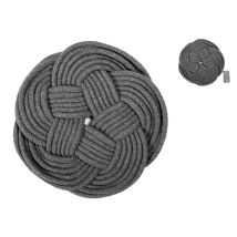 Salvamanteles Redondo De Algodón - Gris - 27 Cm
