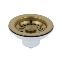 Lb Plast - Desagüe Universal Para Fregadero De Cocina Ø 114 Mm, Color Pvd Oro L.b. Plast Fasolo 550-46-rfss-kol Pvd De Oro Cepillado
