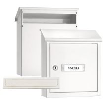 Arregui - V4031 Komplettes Durchwurfbriefkasten Pack. Einwurfblende + Mauerdurchwurf Briefkasten. Briefschlitz Abdeckung Und Hinterer Briefkasten Aus 
