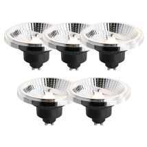 Luedd - Set Di 5 Lampadine Led Gu10 Dimmerabili A 3 Livelli 111mm 10,5w 770lm 2700k