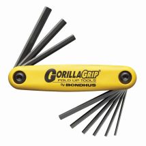 Navaja Gorillagrip Con 9 Llaves Hexagonales En Pulgadas 5/64-1/4" Bondhus 12589