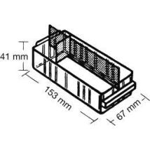 Raaco Schublade transparent – Schubladentyp 150-01 – Breite 67 mm – Höhe 41 mm – Tiefe 153 mm – Material Polypropylen
