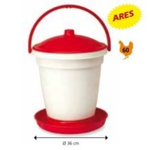 Abbeveratoio a sifone Lt 18 – Plastica – Diametro 35 cm – Capienza 60 capi – Controfratelli