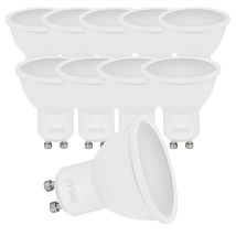 Set Di 10 Lampadine Led Gu10 3,5w Eq 30w Température De Couleur: Bianco Caldo 3000k