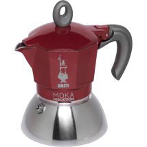 Cafetera inducción moka 2t roja – 6942 – Aluminio, Acero inoxidable – Bialetti