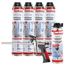 Pack Mousse Pu Fischer 4 X Mousse Pu, 1 X Nettoyant 1 X Pistolet Mousse - Fischer