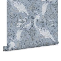 Tregaron Vliestapete Mitternachtsblau 10mx52cm – Romantischer Stil – Wasserbeständig – Hochwertiger Vliesträger – Hergestellt in Europa