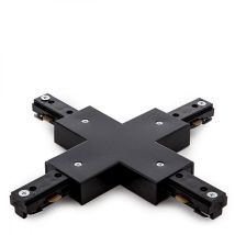 GREENICE – X-Anschluss 2-Phasen-Spur Schwarz – Zubehör für LED-Bänder – 230V