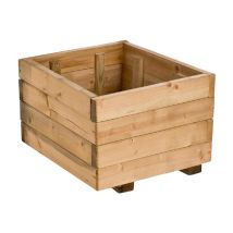 Forest Style – Jardinera rústica de madera 40x40x27 cm – Pino – Tratamiento autoclave – Garantía 2 años