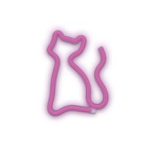 Letrero Luminoso Led De Neón Con Batería, Usb, Luz Para El Hogar, Luz Nocturna, Diseño De Gato, Color Rosa