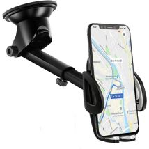 Support Telephone Voiture Tableau De Bord [2 En 1] Rotation 360° Universel Support Portable Voiture Ventouse Pour Pare-brise