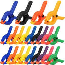 Spring Clamps Set 22pcs, Maxpower Colorful Plastic Muslin Clamps Quick Grip Clips Clamps For Diy Woodworking Photo Photography Backdrop - 2-inch X 