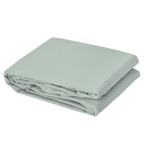 Drap Plat En Coton Lavé Cap Ferret Sauge 180x290 Cm