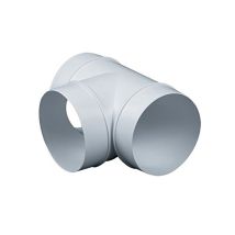AWENTA T-Stück PVC 125mm weiß symmetrischer Rohrverbinder für Lüftungsanlagen