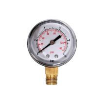 Manómetro para electrobomba radial de 50 mm 1/4 – Presión máxima 10 bar – Cantidad por pack 1 – Rosca de fontanería