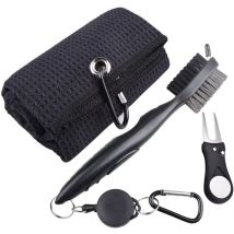 Kit De Nettoyage De Clubs De Golf Avec Brosse Et Serviette, Brosse Et Kit De Nettoyage Des Rainures De Clubs De Golf, Accessoires De Golf Pour Hommes