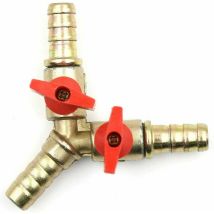 Válvula De Bola De Latón Adaptador De Ajuste De Lengüeta De Manguera De Válvula De Bola De 3 Vías Y Para Aceite De Gas De Agua Del Grifo (1 Paquete)