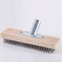 Metallbesen 30 cm – verzinkter Stahl – 6 Kantenreihen – ideal für Terrassen und Wege
