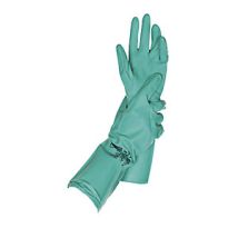 Guantes de protección química de nitrilo – 34 cm – Alta resistencia a la abrasión y corte – Certificaciones EN 374-5:2016, EN 388:2016