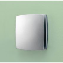Hib - Breeze Matt Silver Wall Mounted Extractor Fan With Timer - 31300