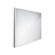 Nimco - Specchio Con Illuminazione Led, 70x70 Cm, Alluminio Zp 13077