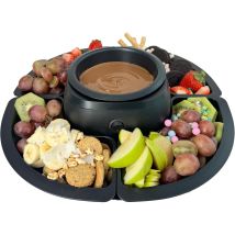 Silva Sf 430 Schoko Fondue 270 W, 4 Spieße, 4 Servierfächer, Schwar 426036