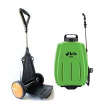 IRIS GARDEN – Drucksprüher 16L – Lithiumbatterie 12V 8Ah – 1,5-4 Bar – Edelstahlverlängerung 50-100 cm – 3 Düsen – 8 kg