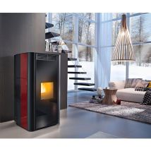 Lotus - Termostufa A Pellet 24 Kw Bordoux - Red