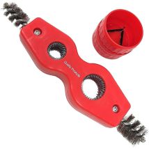 Copper Pipe Cleaner, 4 In 1 Deburring Pipe Cleaner, Tube Deburring Tool, Tube Deburring Rust Brushes For Copper Pvc Pipe, Plumbing Installation