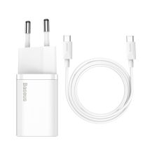 Cargador De Pared Rápido Si 25 W 3 A Con Cable Usb-c De 1 M, Blanco