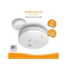 Elro - 2er Set Rauchmelder Mit 5 Jahres Batterie + Magnetklebe-kit En14604