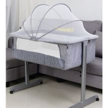 Cuna Para Bebé Cuna De Colecho Inclinación Y Altura Regulables Con Cama Lateral Con Juguete Colgante Cama Para Bebé Para Dormitorio Sala Viaje,